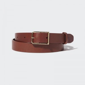 Uniqlo Clean Women Belt Brown US | VSJN-05481