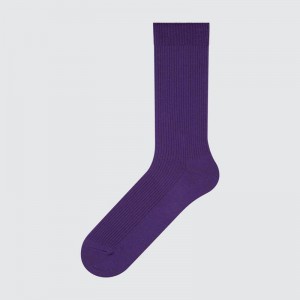 Uniqlo Colour Men Socks Purple US | EPKD-04827