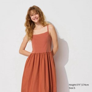 Uniqlo Combination Camisole Women Dress Orange US | BASJ-21480