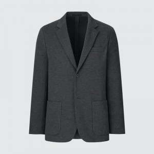 Uniqlo Comfort Men Jackets Dark Grey US | FJUE-63082