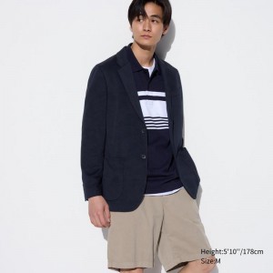 Uniqlo Comfort Men Jackets Navy US | VGYE-60325