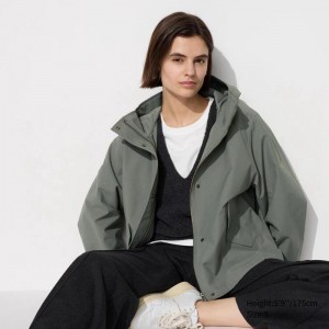 Uniqlo Cotton Blend Women Parka Green US | EJMW-45390