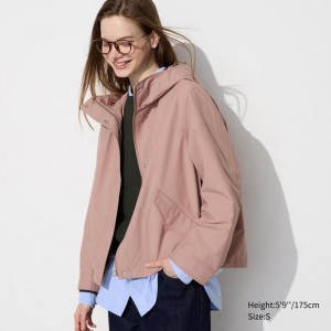 Uniqlo Cotton Blend Women Parka Pink US | ALDG-53480