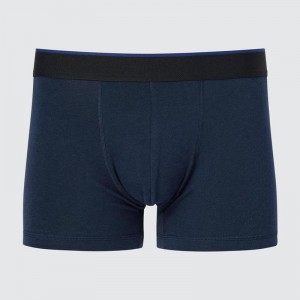 Uniqlo Cotton Boxer (Low Rise) Men Briefs Navy US | NZLD-79382