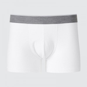 Uniqlo Cotton Boxer (Low Rise) Men Briefs White US | VWYR-67293