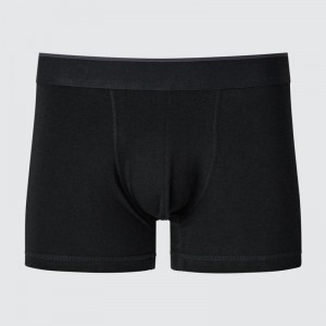 Uniqlo Cotton Boxer (Low Rise) Men Briefs Black US | XUYK-64132