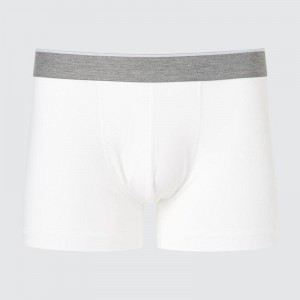 Uniqlo Cotton Boxer (Low Rise) Men Briefs White US | LRXI-31976