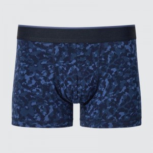 Uniqlo Cotton Boxer (Low Rise, Print) Men Briefs Blue US | TJGO-96584