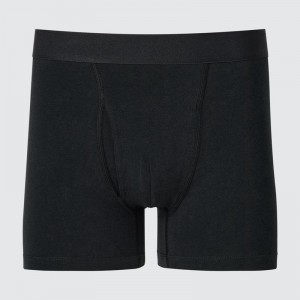 Uniqlo Cotton Boxer Men Briefs Black US | FYXM-85213