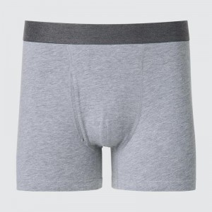 Uniqlo Cotton Boxer Men Briefs Grey US | IRXG-73405