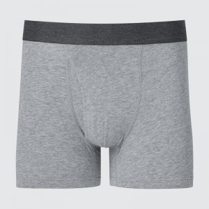 Uniqlo Cotton Boxer Men Briefs Grey US | OQNM-16384