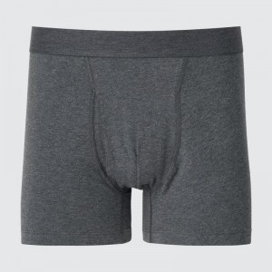 Uniqlo Cotton Boxer Men Briefs Grey US | ZADQ-70392