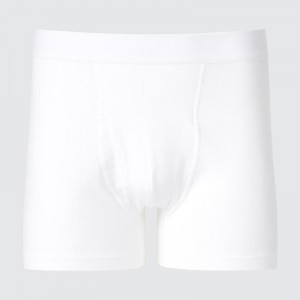 Uniqlo Cotton Boxer Men Briefs White US | ZLFE-75293