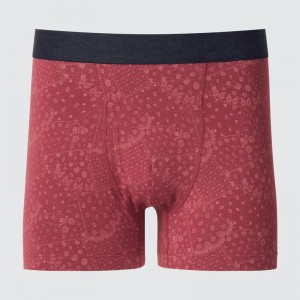 Uniqlo Cotton Boxer (Print) Men Briefs Red US | GPCK-71526