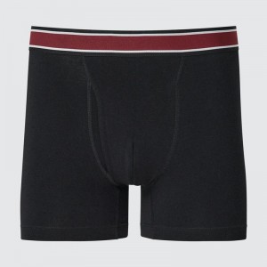 Uniqlo Cotton Boxer (Stripe) Men Briefs Black US | OWJQ-20486