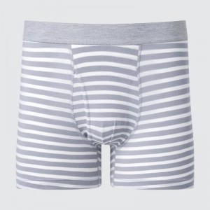 Uniqlo Cotton Boxer (Stripe) Men Briefs Grey US | HFMP-42730