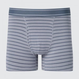 Uniqlo Cotton Boxer (Stripe) Men Briefs Grey US | EGRF-80165