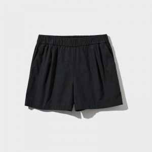 Uniqlo Cotton Easy (Short) Women Shorts Black US | HAFC-21653