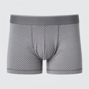 Uniqlo Cotton Low Rise Boxer Men Briefs Grey US | SGPM-03854