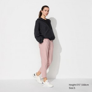 Uniqlo Cotton Relaxed Ankle Women Trousers Pink US | PXQA-54986