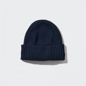 Uniqlo Cotton (Ribbed) Women Beanie Navy US | SUYI-98712