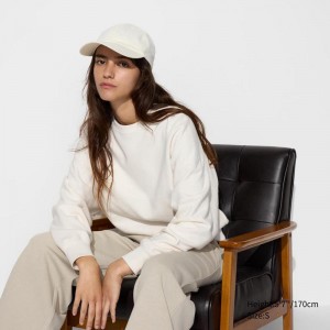 Uniqlo Crew Neck Women Sweatshirts Off White US | HNWU-64935