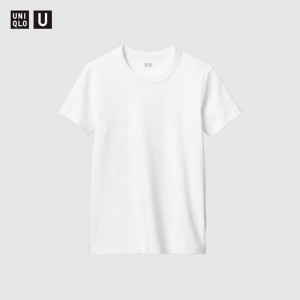 Uniqlo Crew Neck Women T-Shirts White US | LQWR-46208