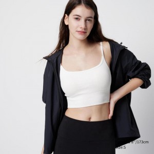 Uniqlo Cropped Women Tank Tops White US | DFYG-50728