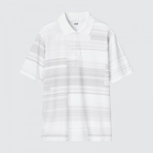 Uniqlo DRY-EX (Kei Nishikori) Men Polo Shirt Off White US | UAHC-16289