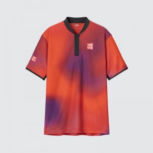 Uniqlo DRY-EX (Kei Nishikori) Men Polo Shirt Red US | EQGJ-85941