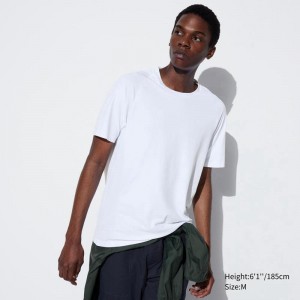 Uniqlo DRY-EX Men T-Shirt White US | DTIX-07318