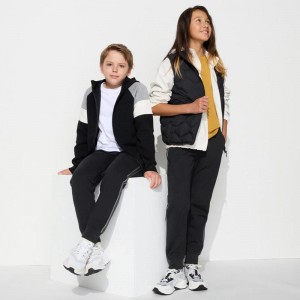 Uniqlo DRY (Side Stripe) Kids' Joggers Black US | NWHI-37691