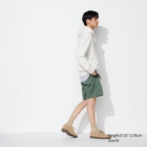 Uniqlo DRY Stretch Easy Men Shorts Green US | ZXUA-53827