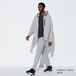 Uniqlo DRY Stretch Men Joggers Light Grey US | YQGU-19620