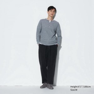 Uniqlo Denim Ankle (Relaxed Fit) Men Trousers Grey US | XEYU-18029