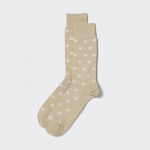 Uniqlo (Dot) Men Socks Beige US | RFDQ-01259