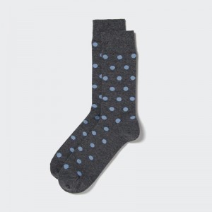 Uniqlo (Dot) Men Socks Dark Grey US | OVTR-42108