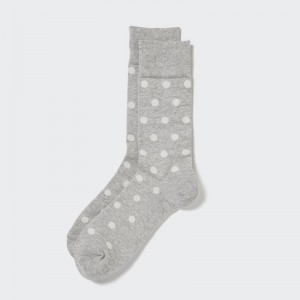 Uniqlo (Dot) Men Socks Grey US | IHOQ-83170