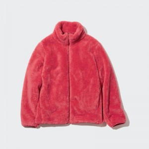 Uniqlo Fluffy Fleece Zipped Women Jackets Red US | KZTC-50128