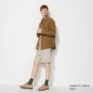 Uniqlo Geared Men Shorts Beige US | REMG-85902