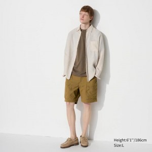 Uniqlo Geared Men Shorts Brown US | JCSA-42605