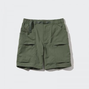 Uniqlo Geared Men Shorts Olive US | LSBE-28397