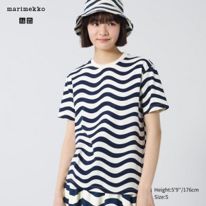 Uniqlo Graphic Women T-Shirts Navy US | LNIR-13790