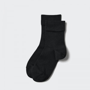 Uniqlo HEATTECH (Crew Relax) Women Socks Tights Black US | SNAQ-12507