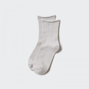 Uniqlo HEATTECH (Crew Roll) Women Socks Tights Light Grey US | PNSI-92580