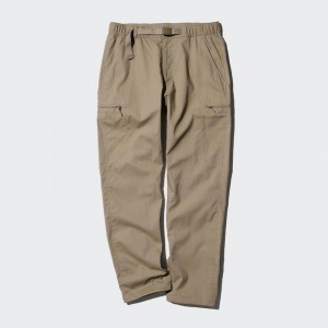 Uniqlo HEATTECH Easy (Long) Men Trousers Beige US | CFZR-98406