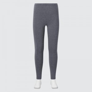 Uniqlo HEATTECH Extra Warm Cotton Kids' Leggings Dark Grey US | KPUT-07692