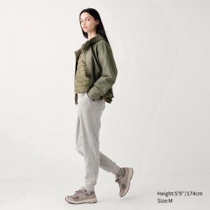 Uniqlo HEATTECH Fleece Lined (Long) Women Joggers Grey US | RPKD-50296