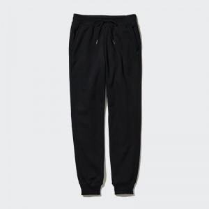 Uniqlo HEATTECH Fleece Lined Women Joggers Black US | JLXC-52630