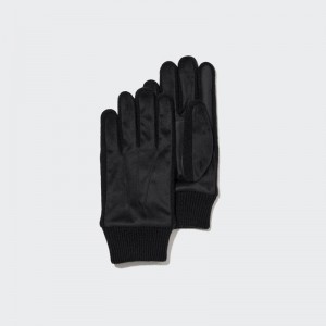 Uniqlo HEATTECH Lined Men Gloves Black US | NGSE-80319